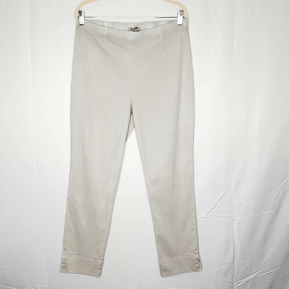 Nic + Zoe All Day Garment Dyed Pants Size 16 Pull-on Flat Front Stretch Slim Fit - Picture 2 of 16
